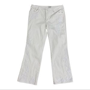 White House Black Market White Jeans size 12